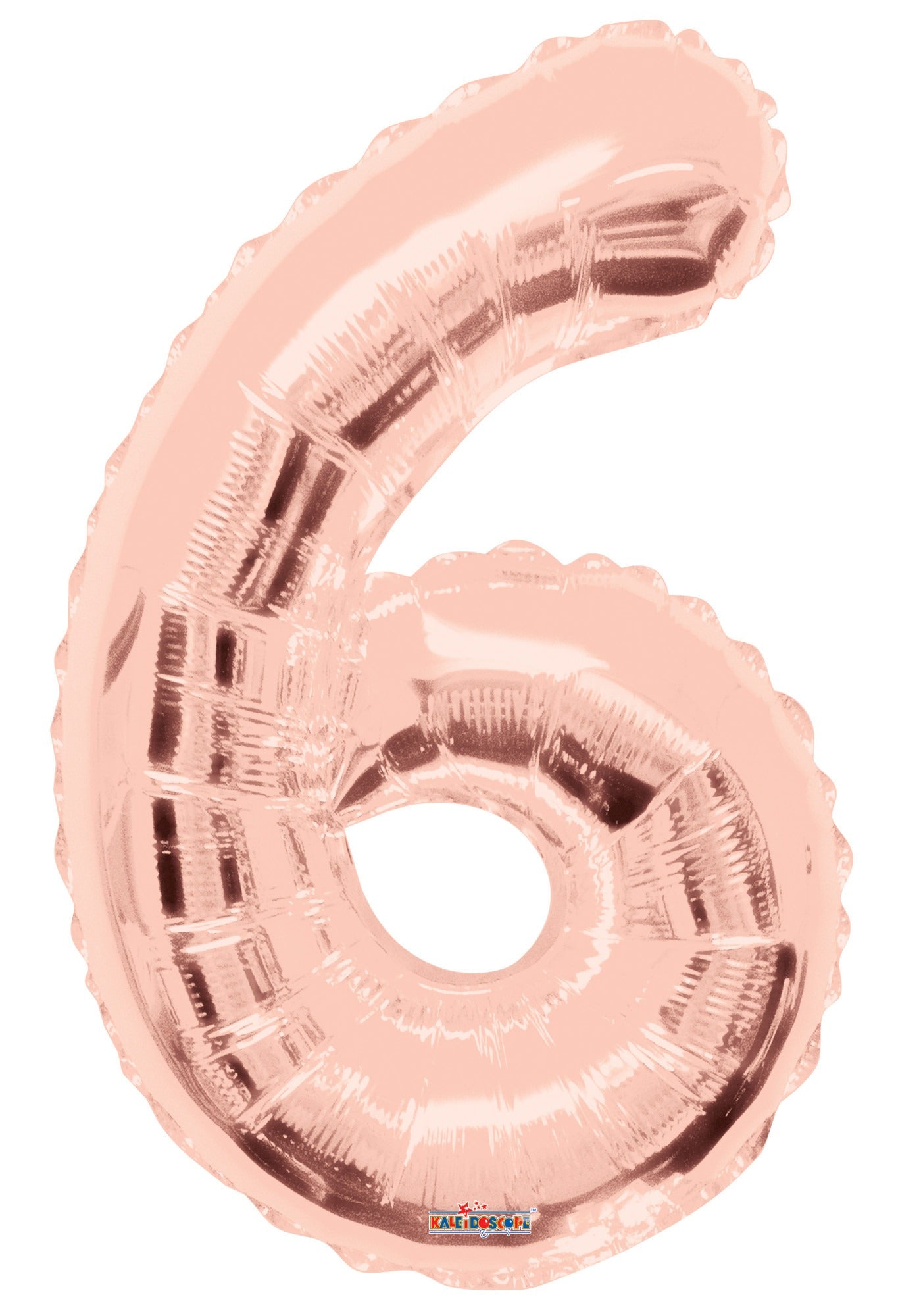 34" Number Balloon - 6 - Rose Gold