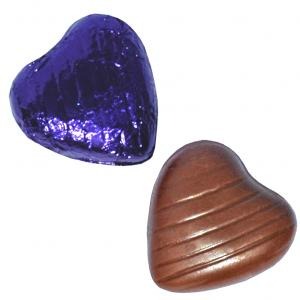 Purple Foil Chocolate Hearts (1kg)
