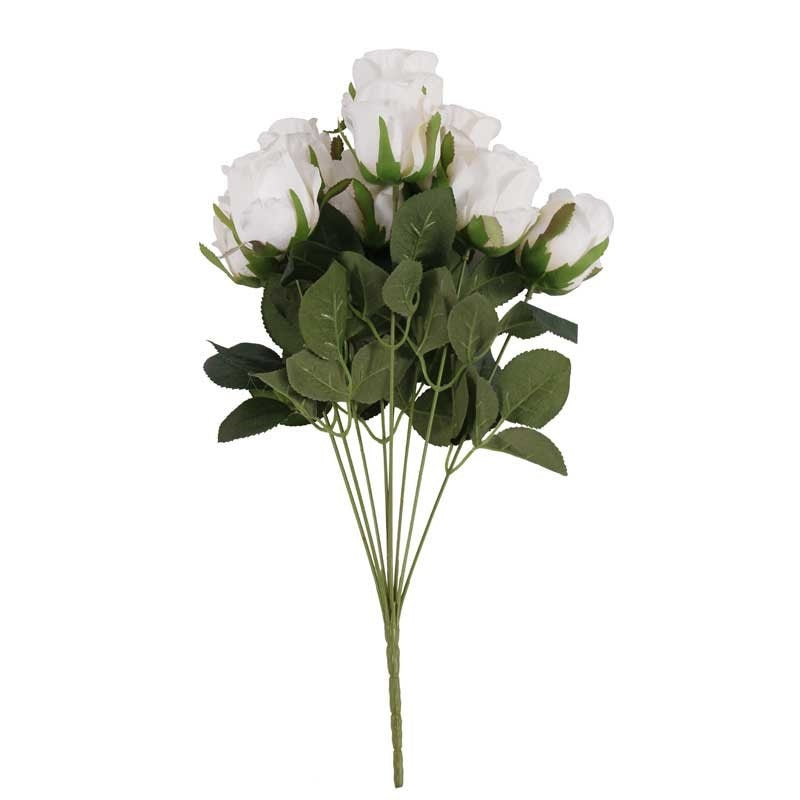 Camelot Rose Bud White (9 heads)
