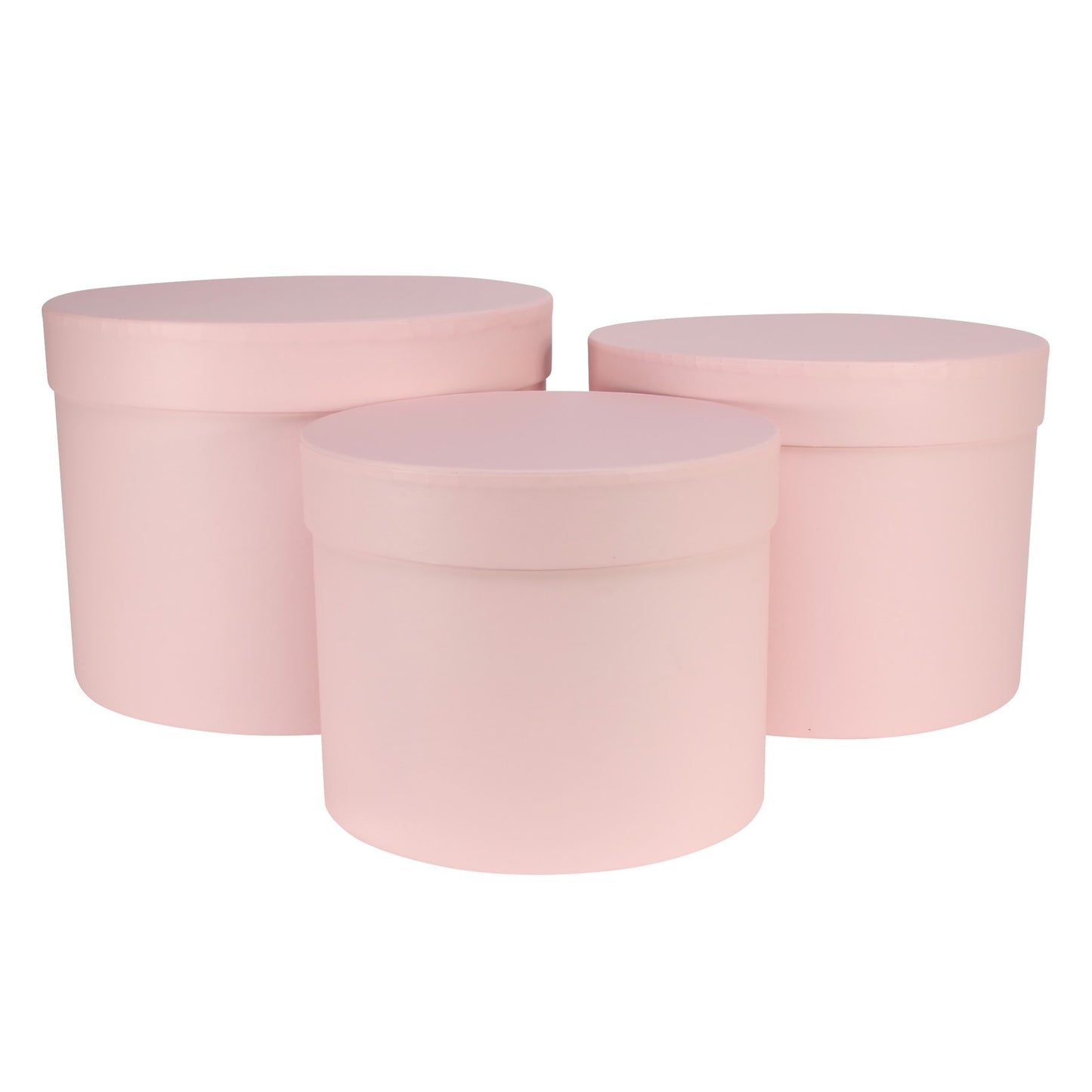Pale Pink Hat Box (Set of 3 19.5cm)