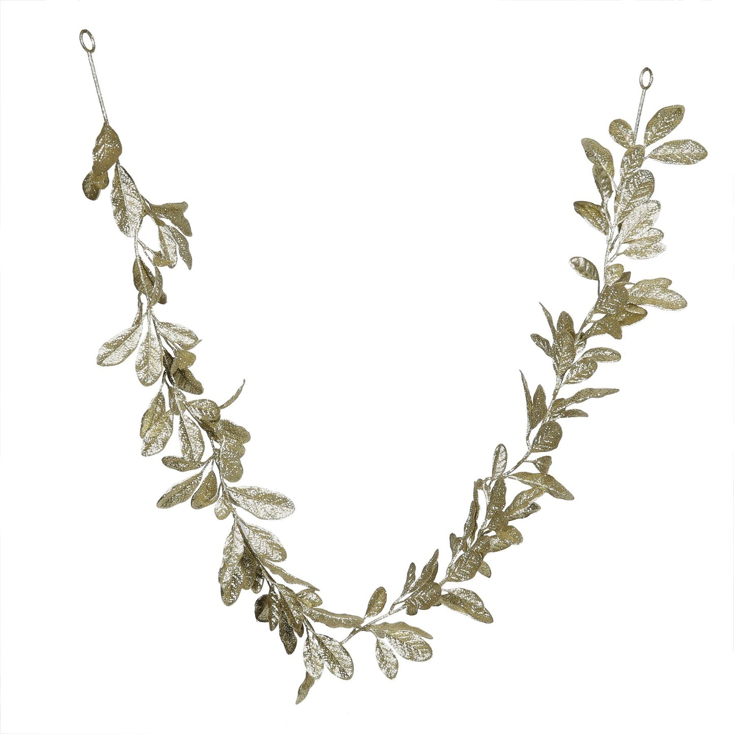 Gold Glitter Leaf Garland (L173cm)