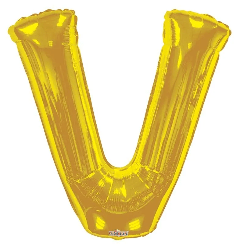 34" Letter Balloon - V - Gold