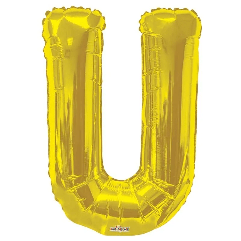 34" Letter Balloon - U - Gold