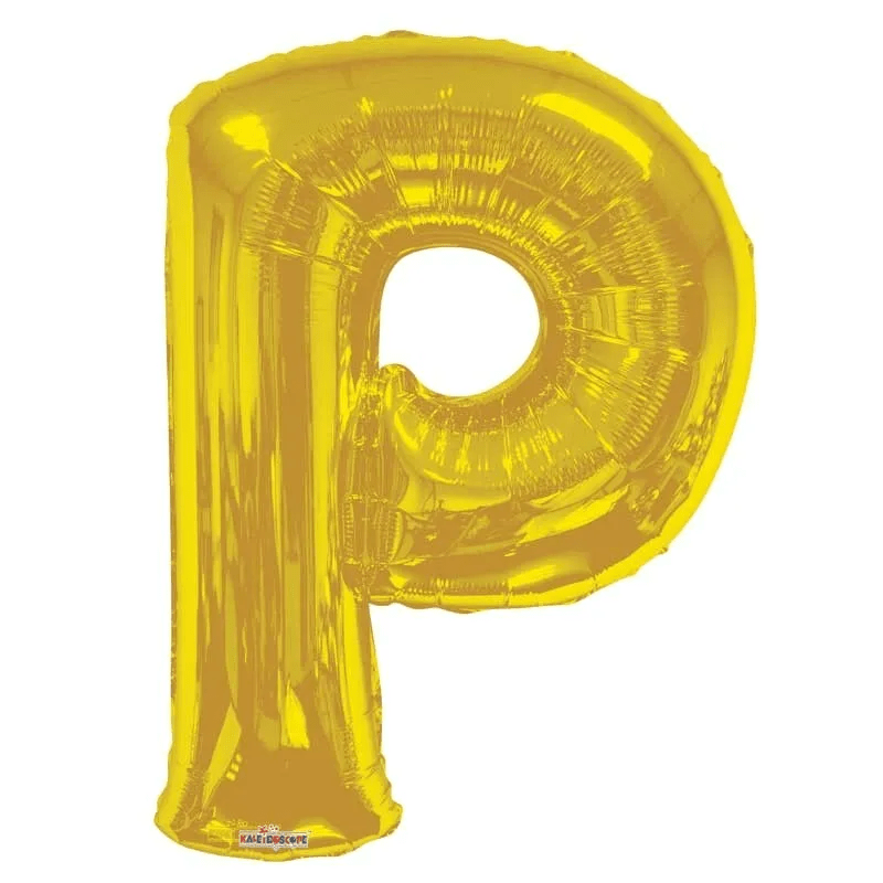 34" Letter Balloon - P - Gold