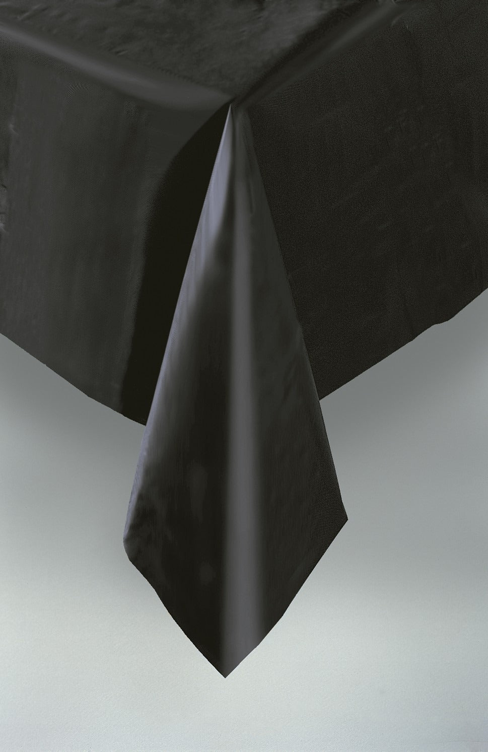 Black Rectangle Plastic Table Cover (54 x 108 Inch)