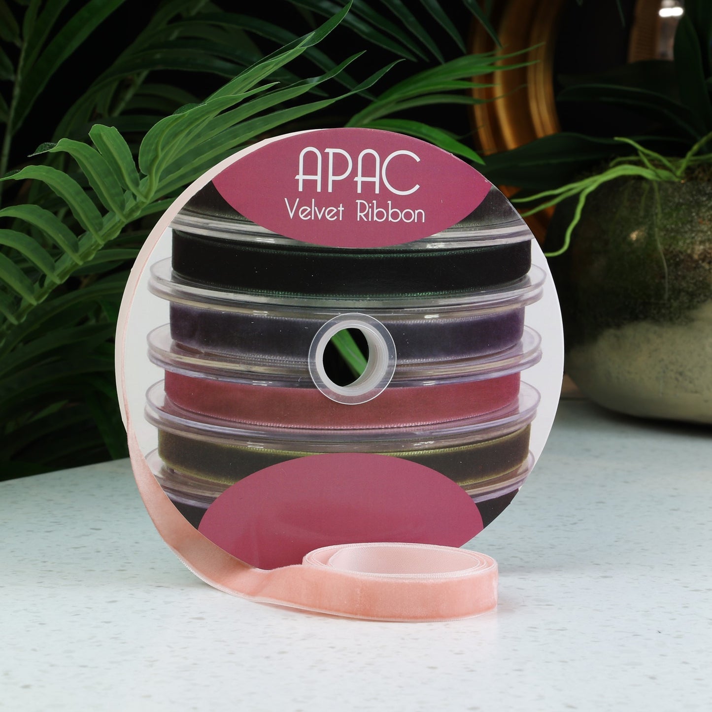 Baby Pink Velvet Ribbon (25mm x 20m)