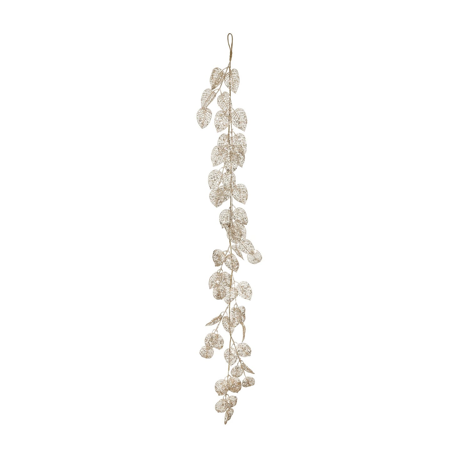 Champagne Glitter Leaf Garland (150cm)