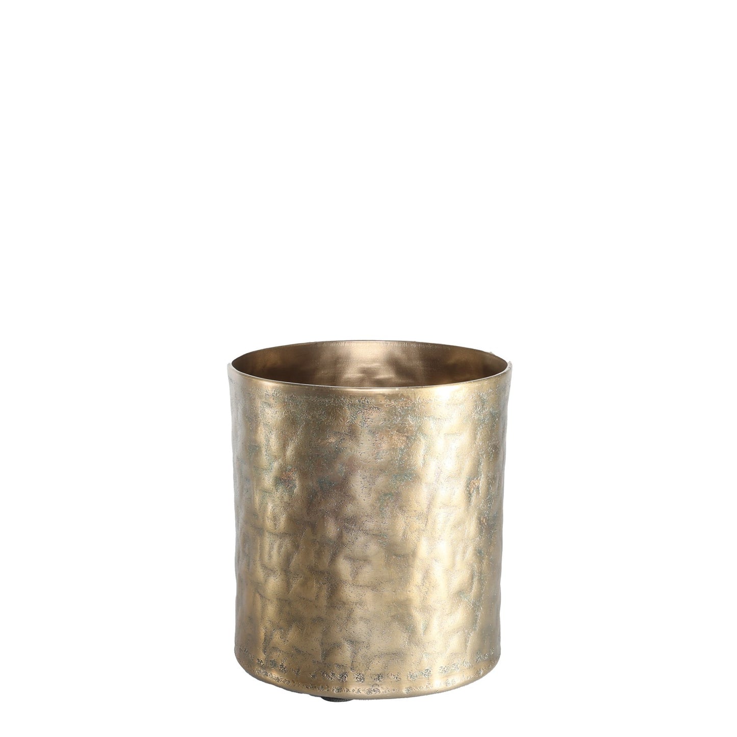 Apollo Cylinder Antique Gold Pot (17cm)