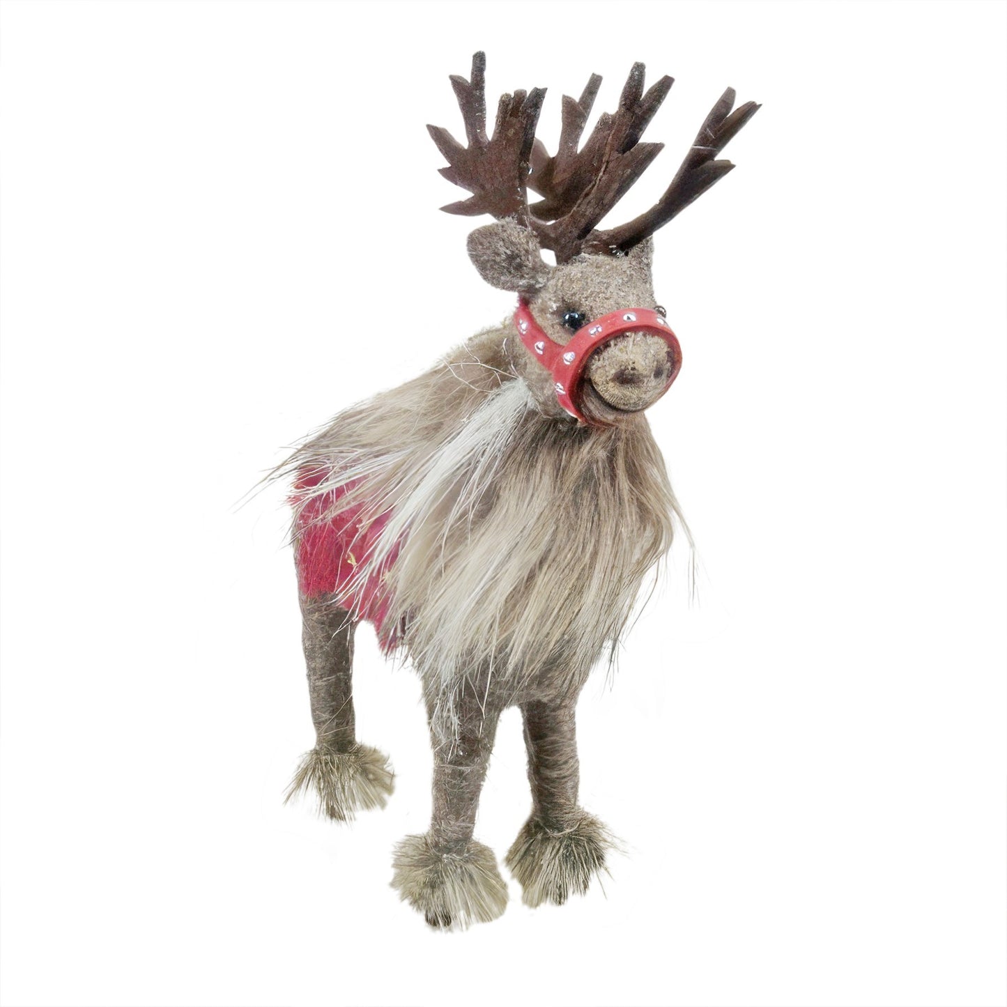 Felt Reindeer with Red Bridle (20cm)