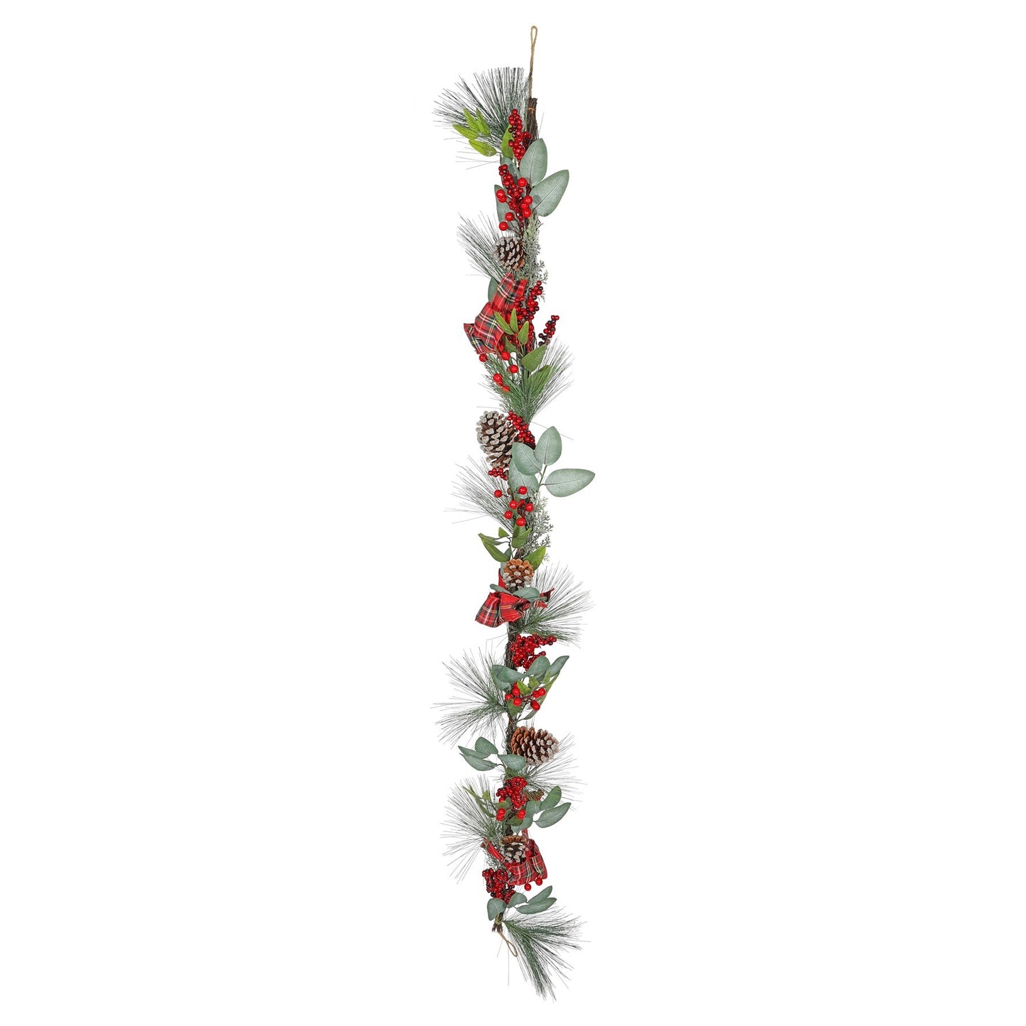 Luxury Garland with Berries Bows and Cones (180cm)