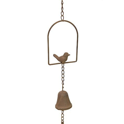 Bronze Hanging Bell with Bird (56cm)