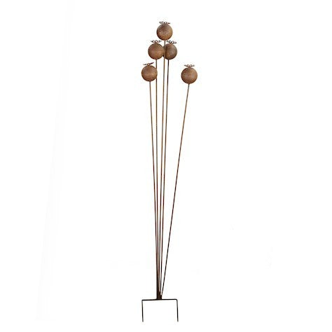 Poppy Head Stake (120cm)
