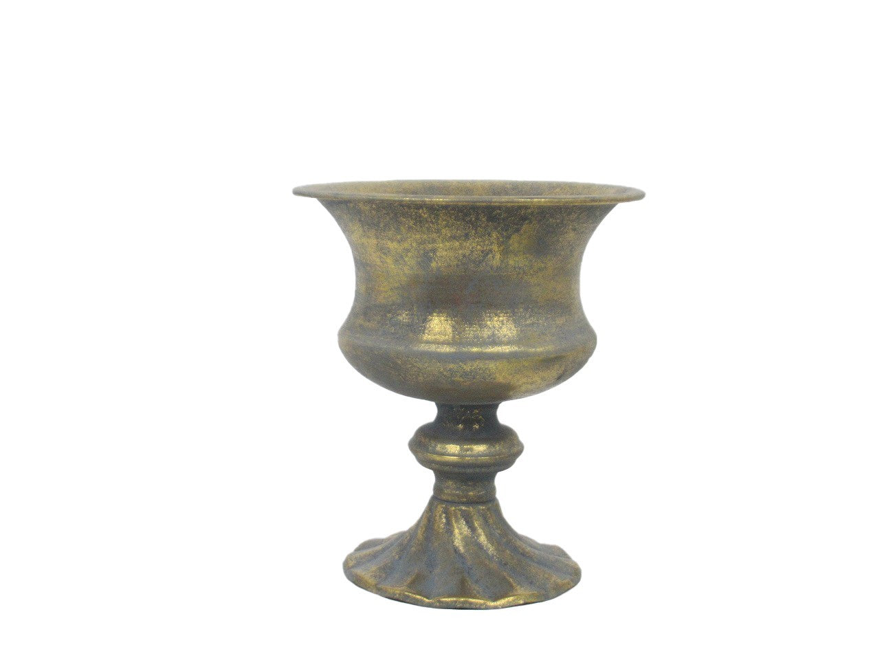 Antique Gold Creation Metal Bowl on Stem (22.5cm)