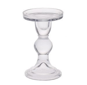 Clear Zara Pillar Glass Candle Holder (12cm)