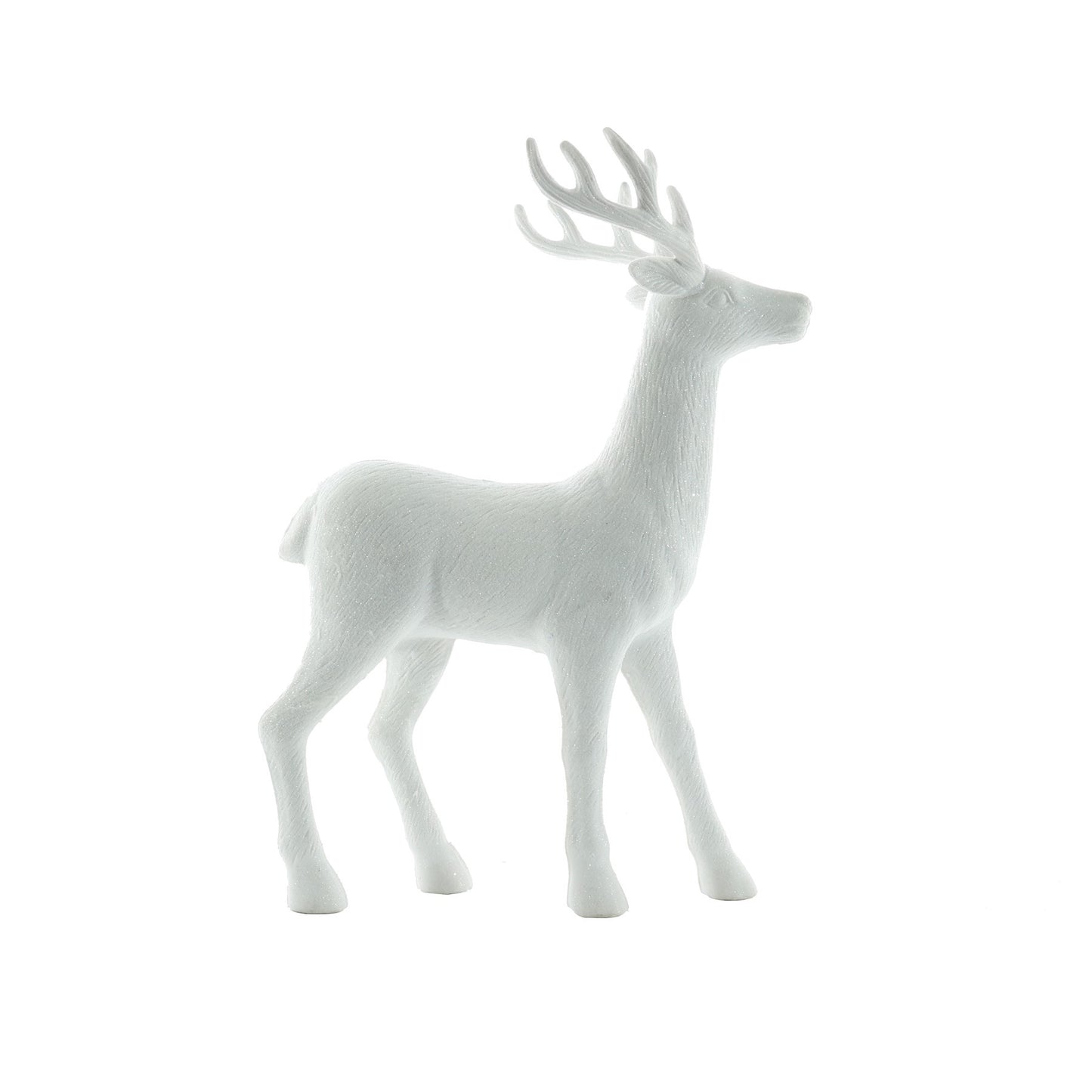 Glitter Standing Reindeer - White (45cm)