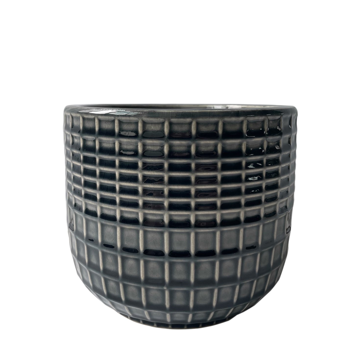 Hortus Grey Braga Pot (13cm H x 13.5cm Dia)