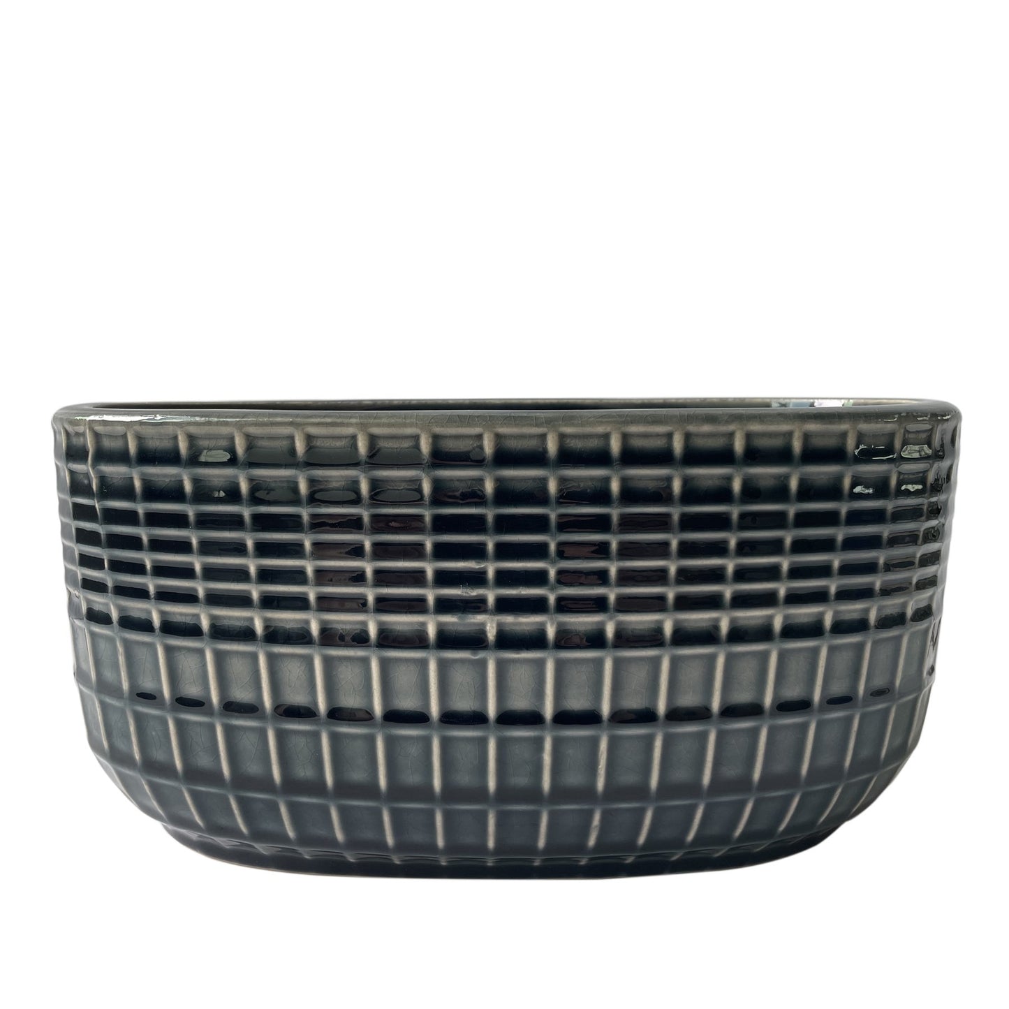 Hortus Grey Braga Pot (13cm H x 27cm L x 13cm W)