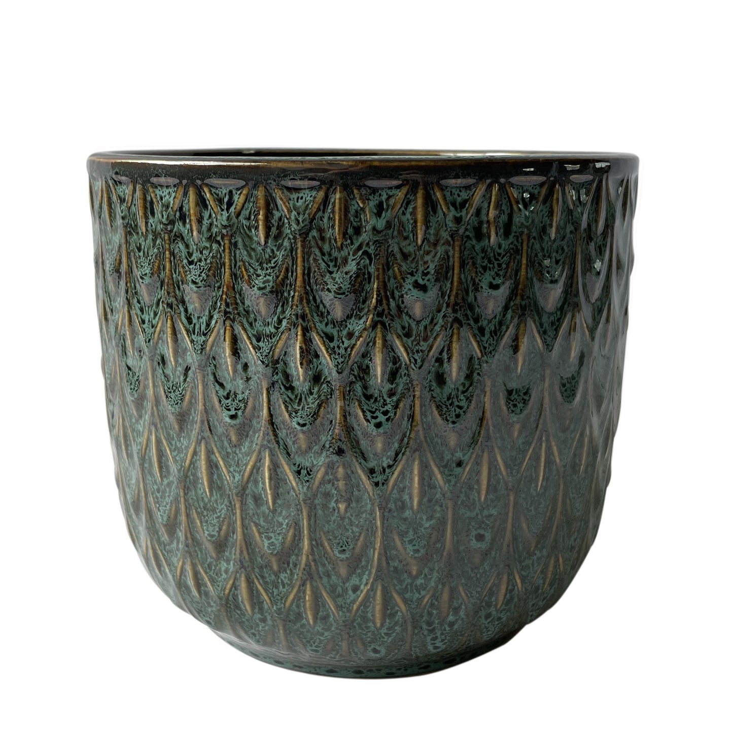 Hortus Nazare Olive Green Pot (16cm H 18cm Dia)