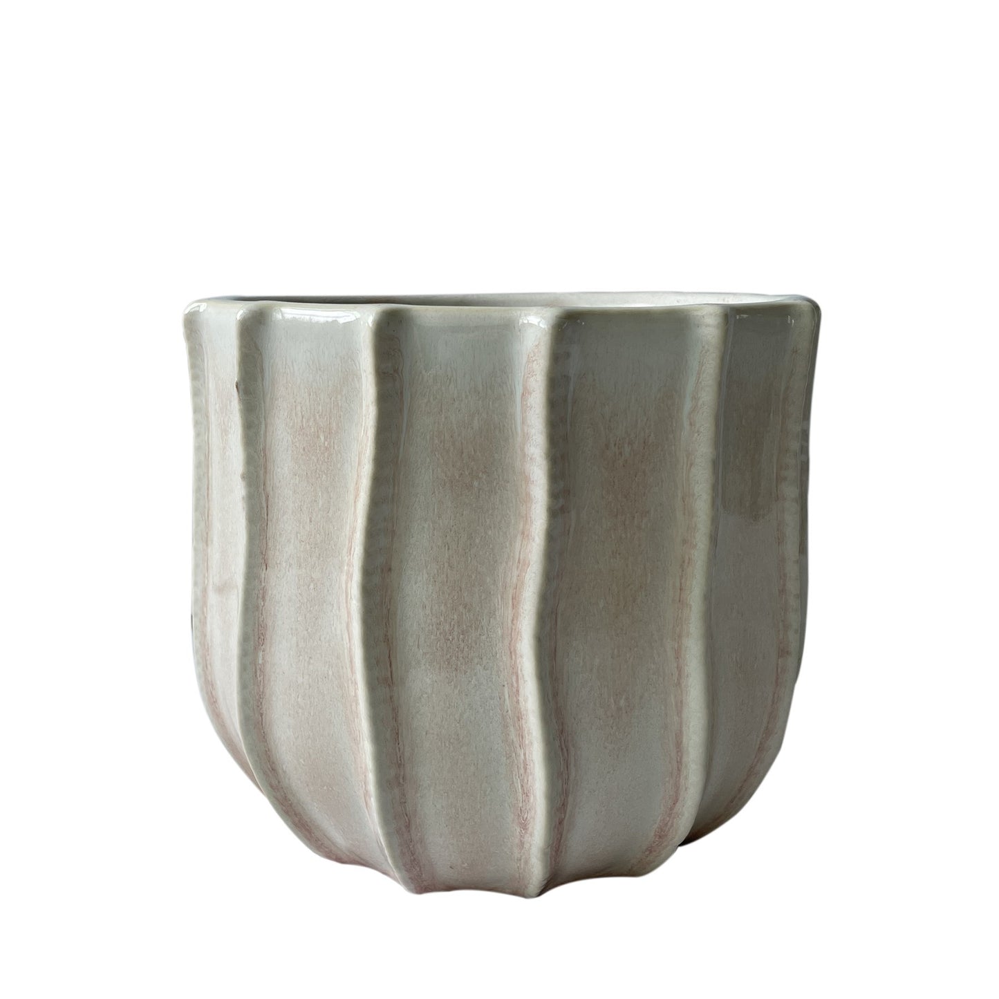 Cream/Pink Hortus Porto Pot (15x13cm)