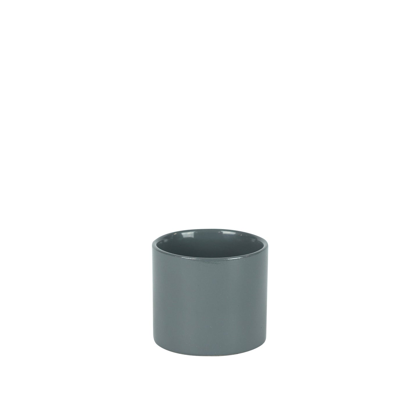 Hortus Sofia Glossy Grey Ceramic Pot (7cm)
