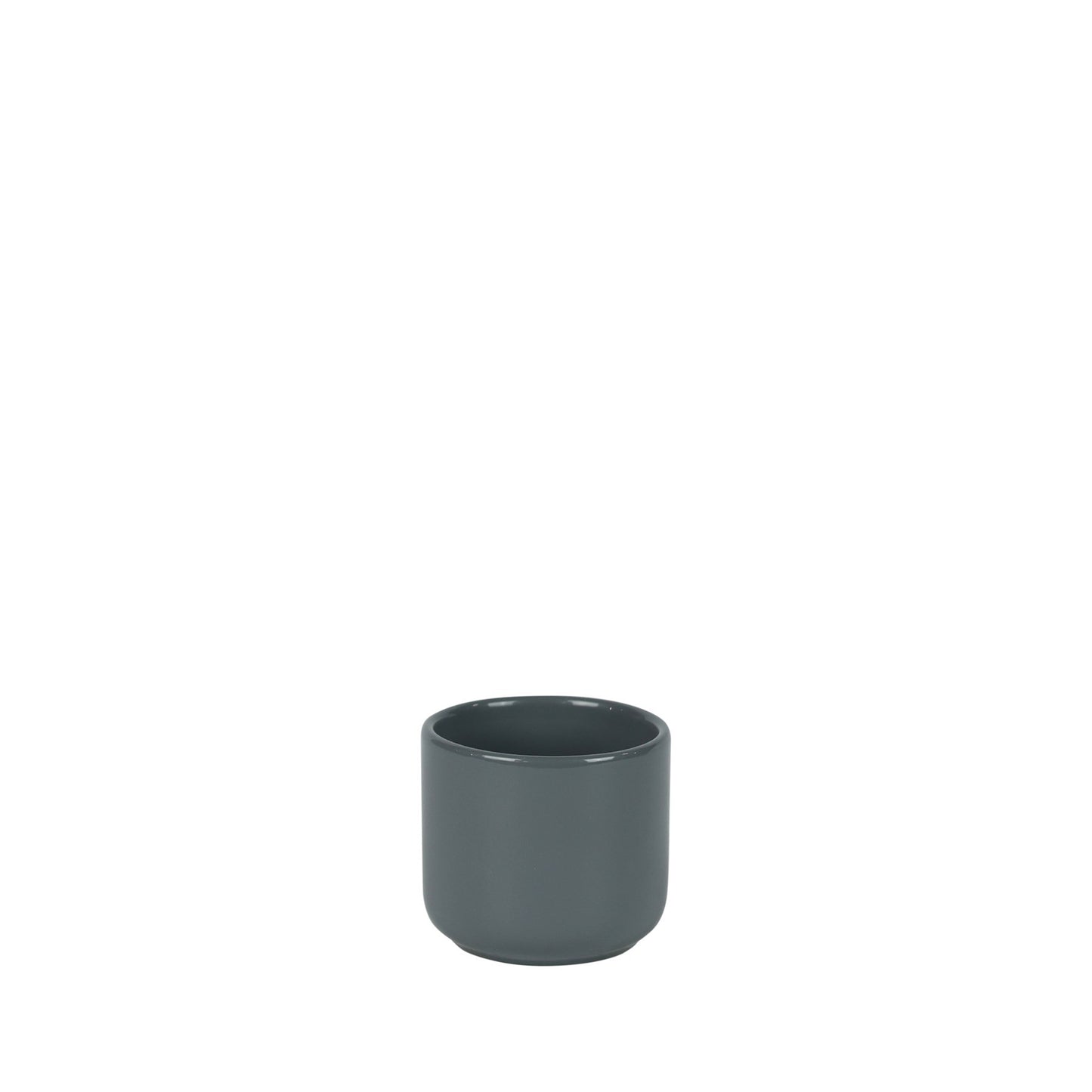Hortus Havana Glossy Grey Ceramic Pot (7cm)