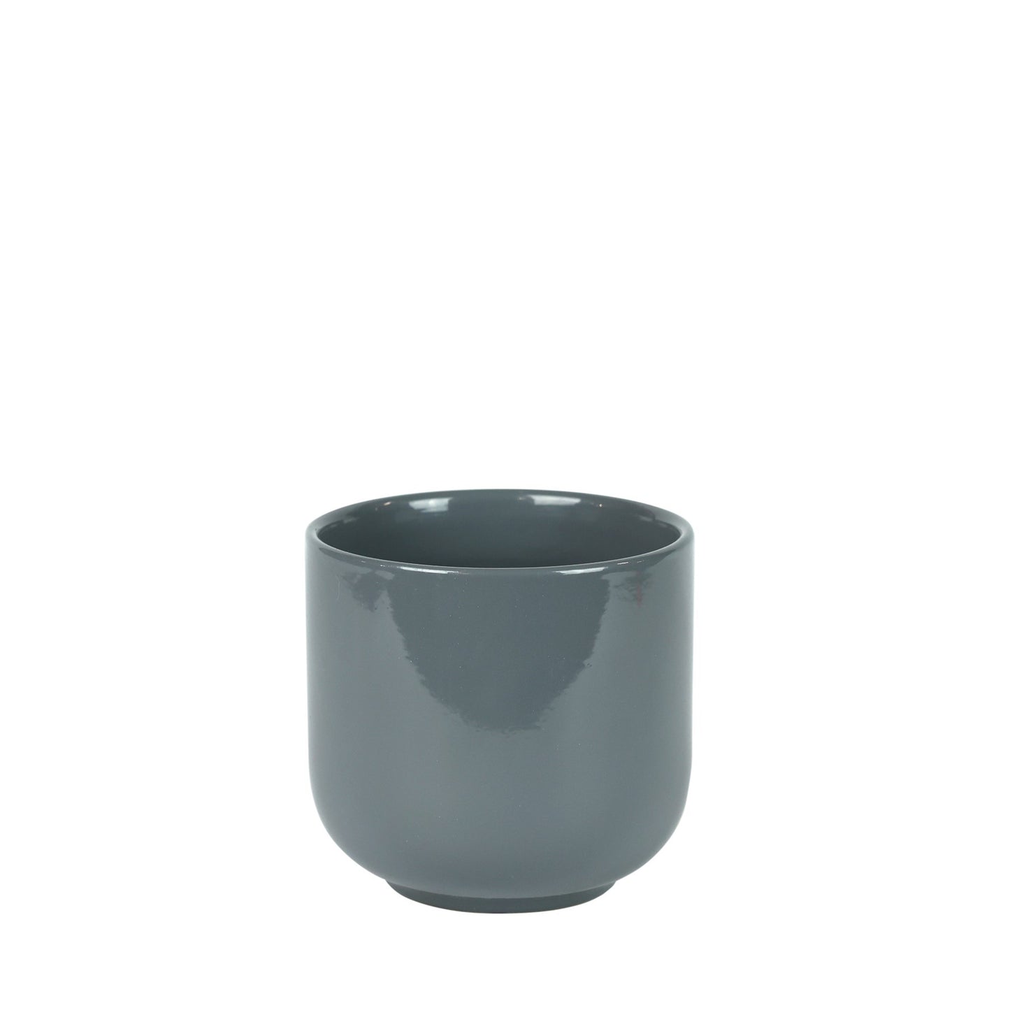 Hortus Havana Glossy Grey Ceramic Pot (13cm)