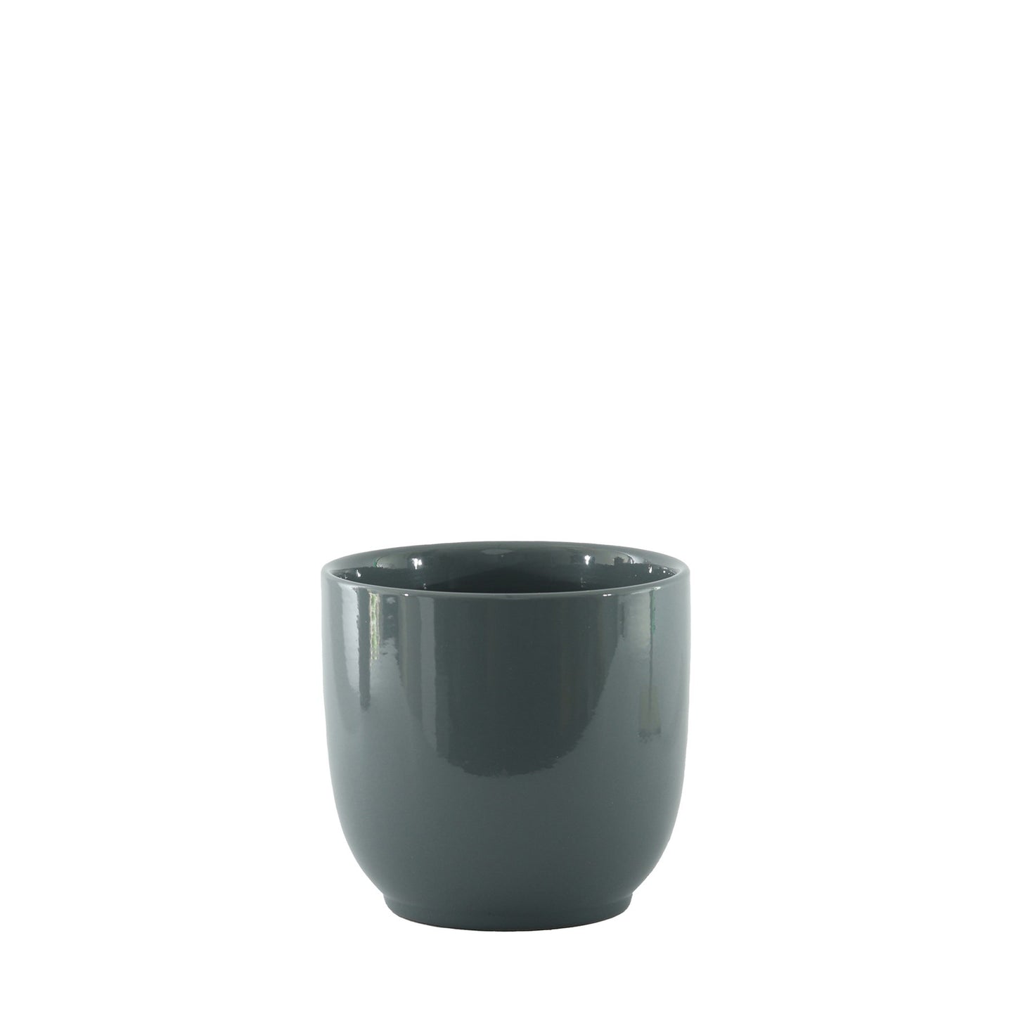 Glossy Grey Hortus Cairo Pot (12.5x12cm)