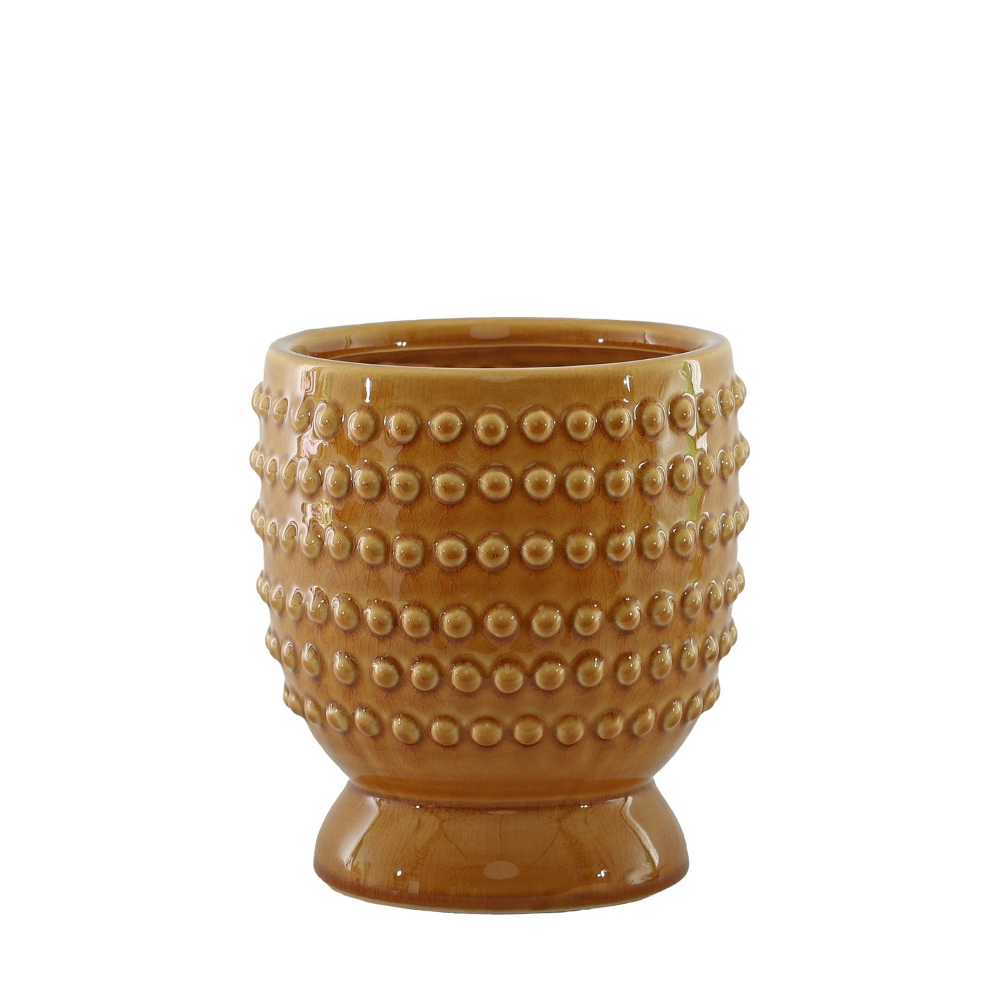 Yellow Hortus Hobart Footed Pot (15x14.5cm)