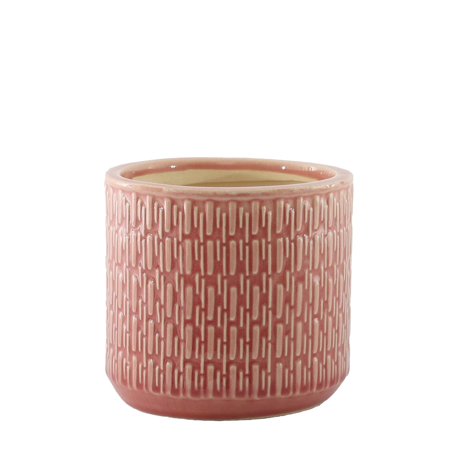 Hortus Salmon Pink Gosford Pot (14cm H x 15.5cm Dia)