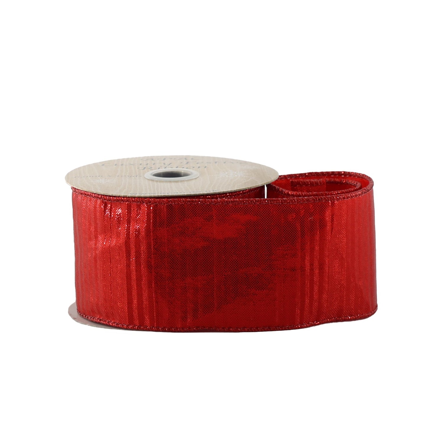 Red Shiny Ribbed Ribbon (63mm)