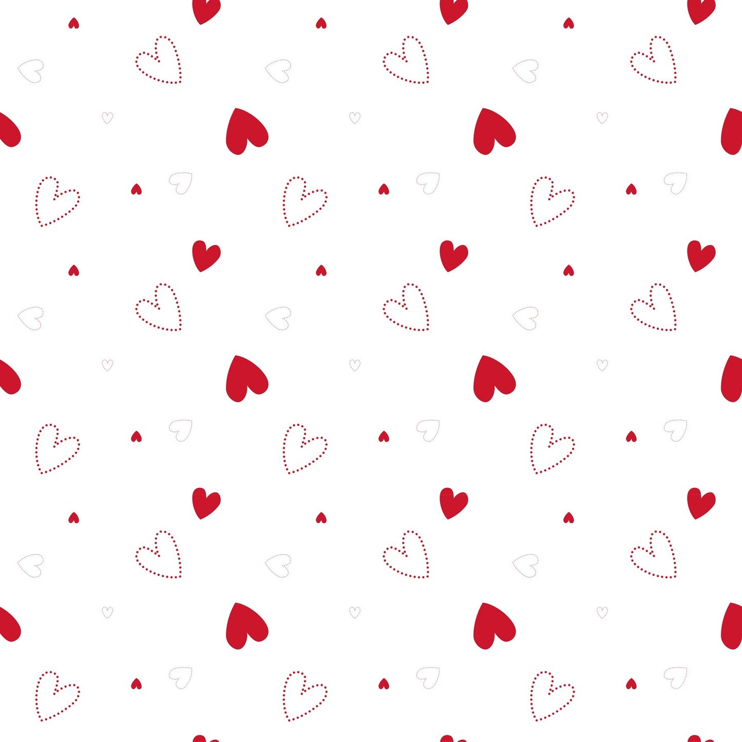 Red Dotty Hearts Film (100mx80cm)