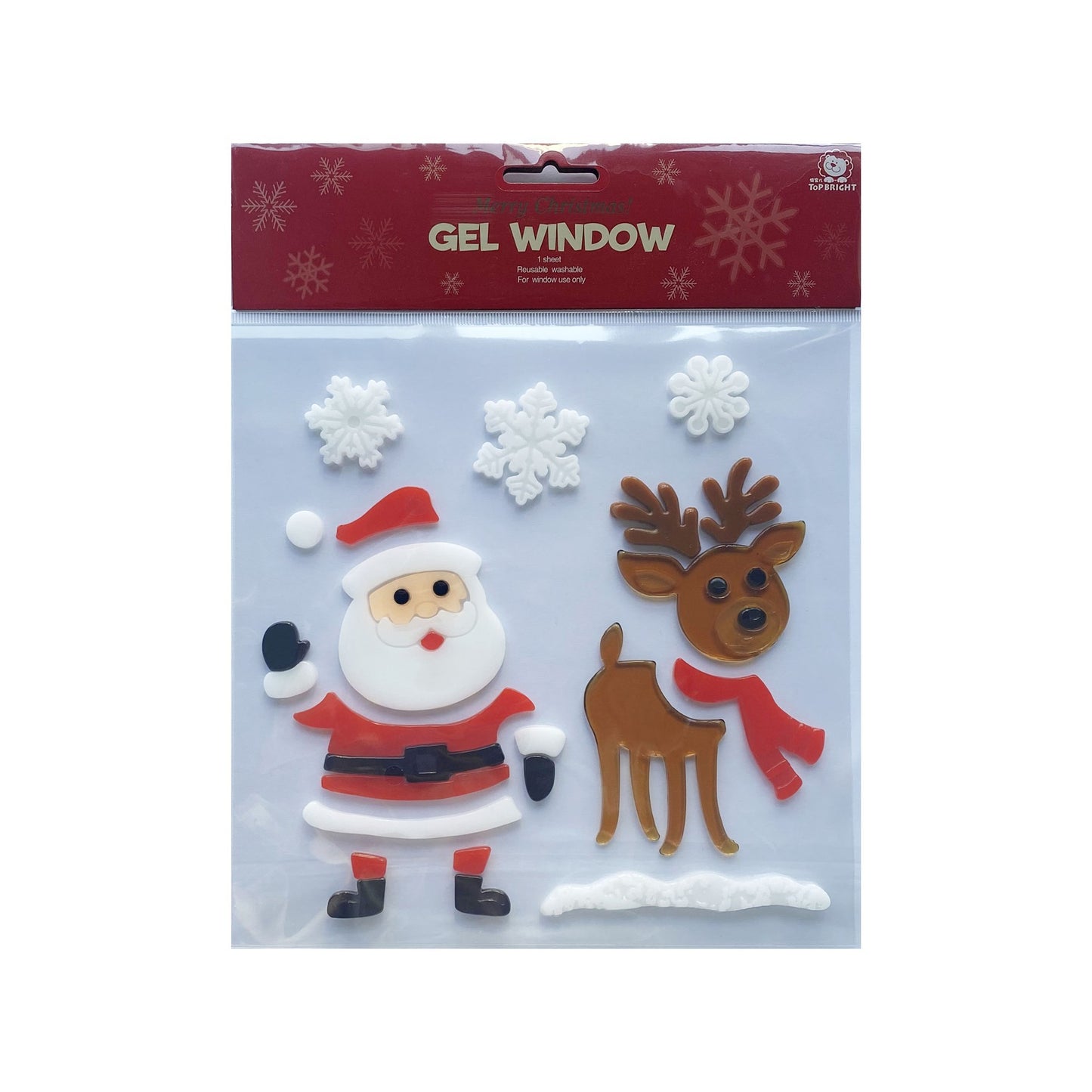 Santa & Reindeer Gel Stickers