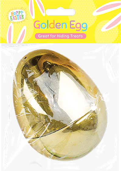 Large Golden Refillable Easter Egg