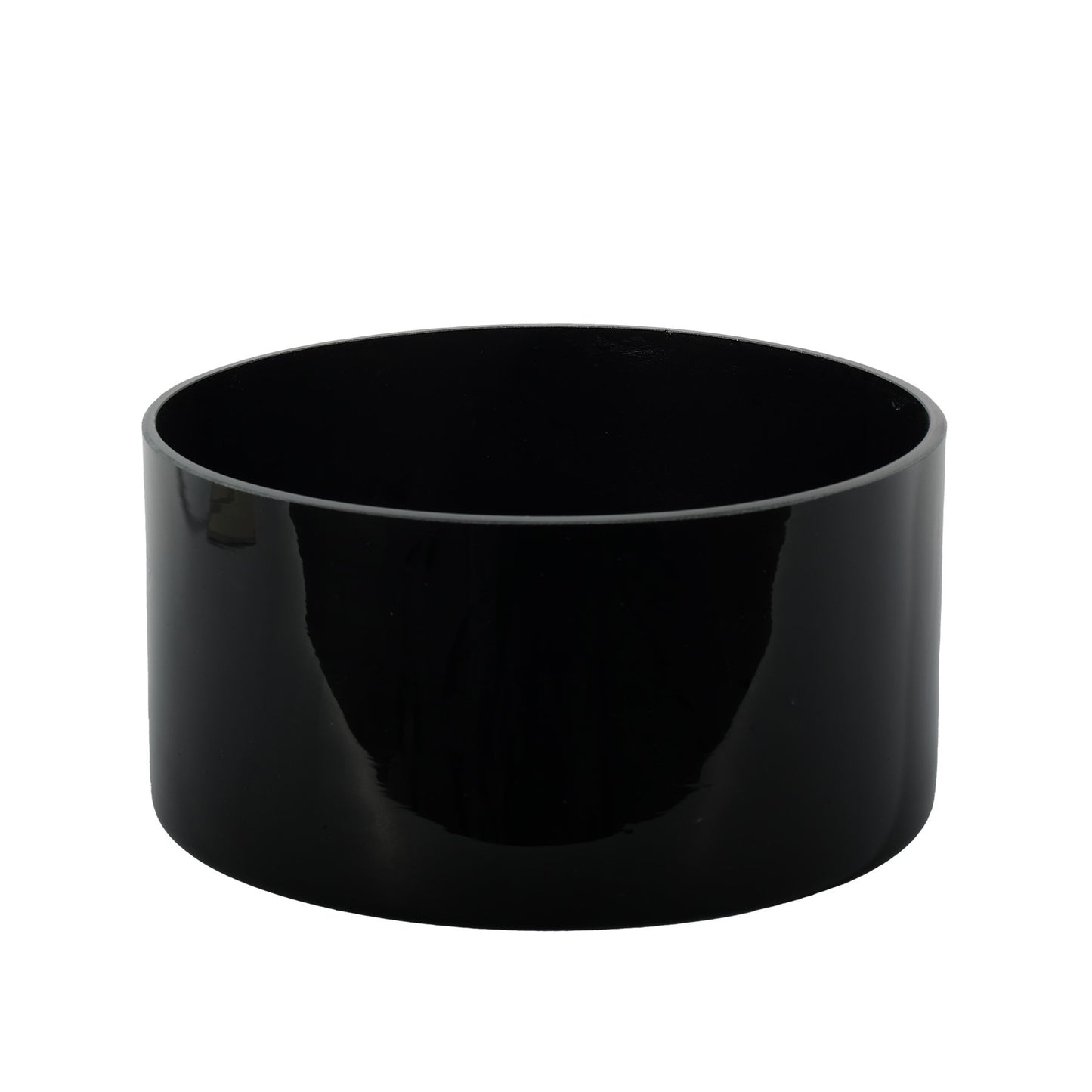 Black Gloss Shallow Cylinder Bowl (10cm)