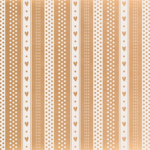 Natural Fancy Free Hearts Kraft Paper (50cm x 100m)