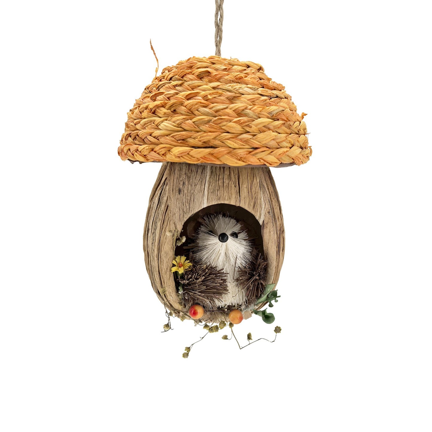 Squirrel in a Mushroom House (15cm)
