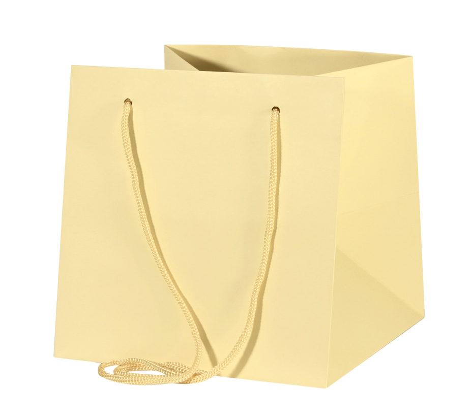 Yellow/Cream Hand Tied Bag (25cm)