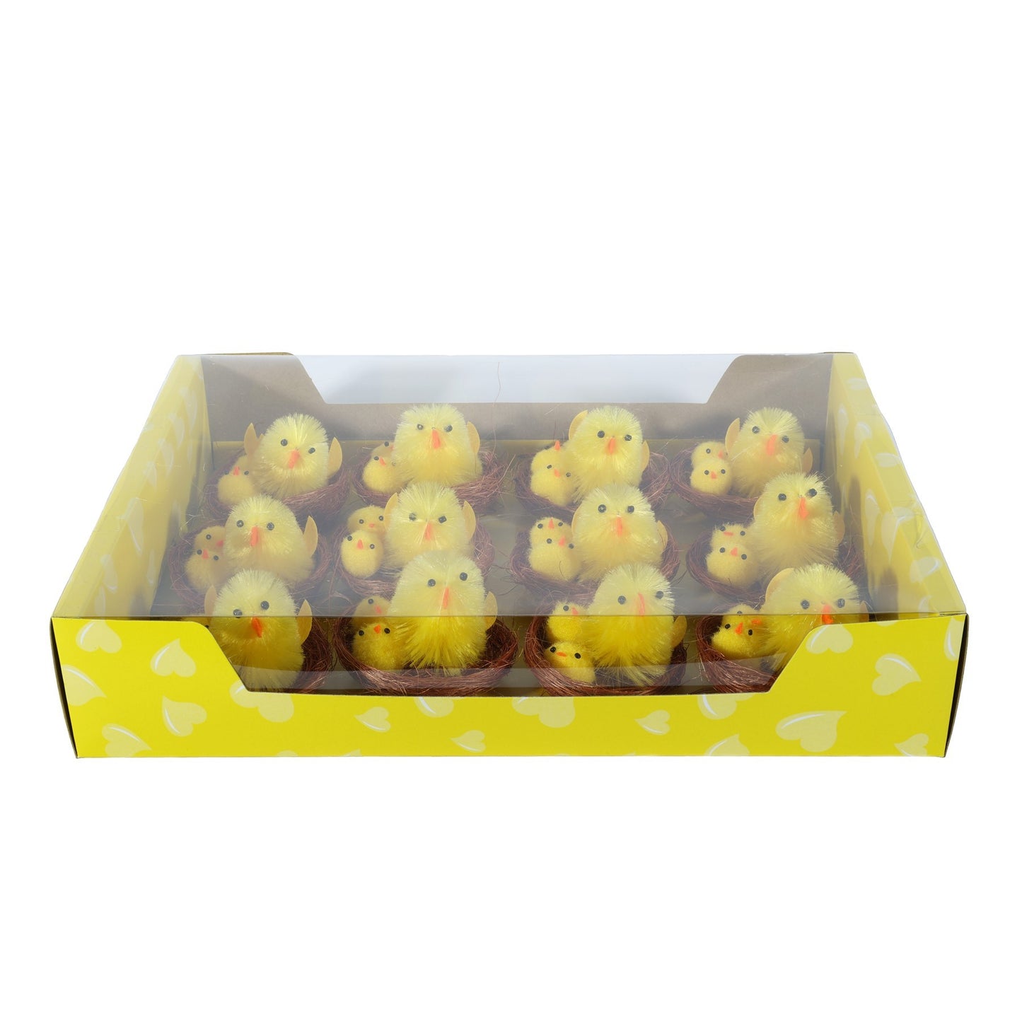 Pack of 12 Chicks in Nest in Display Box (6.5cm)
