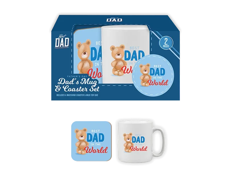Fathers Day Mug & Coaster Duo Set