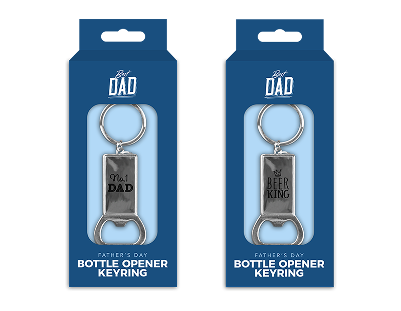 Fathers Day Metal Bottle Opener Keyring