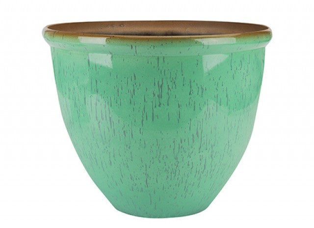 Turquoise Ceramic Look Planter (40cm)