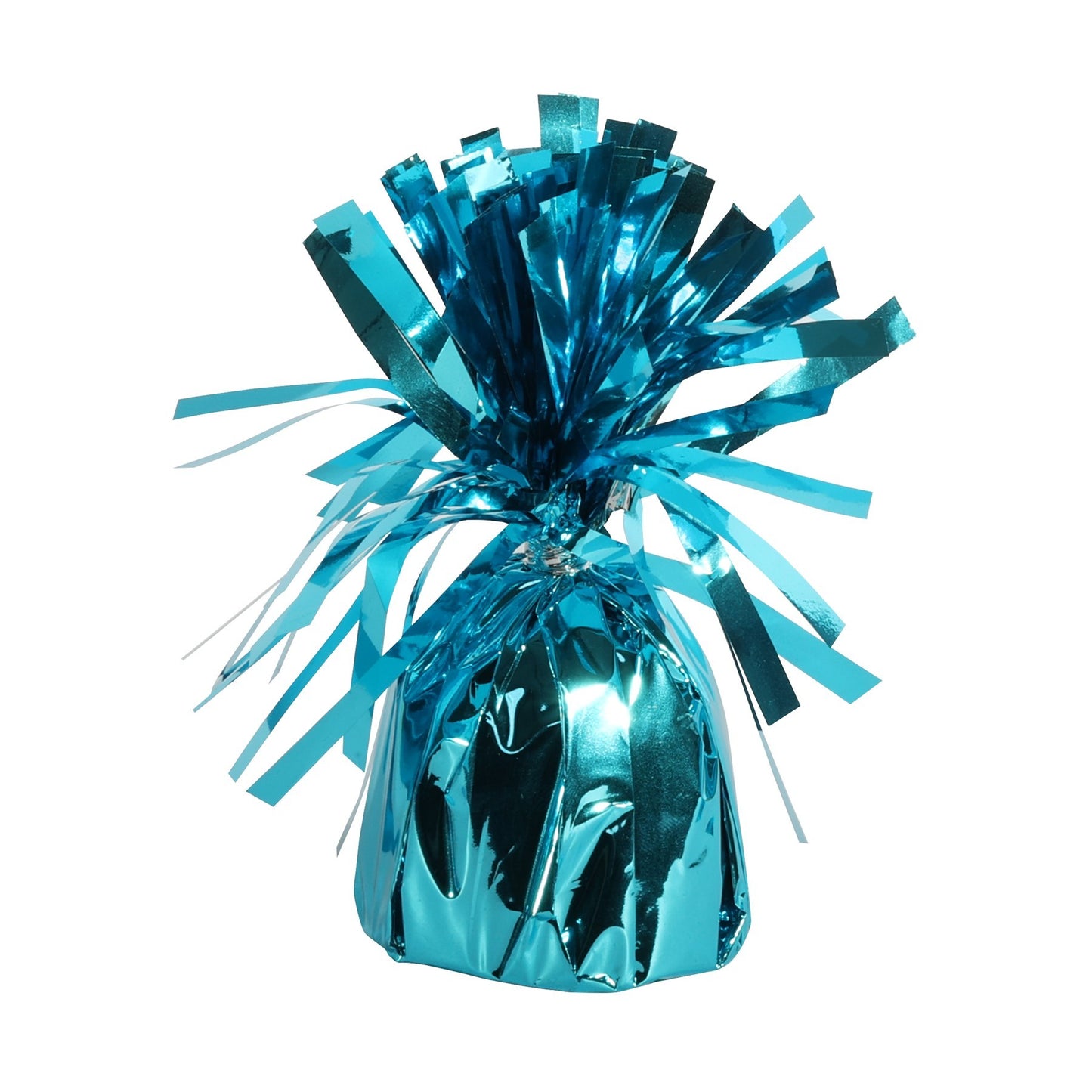 Turquoise Foil Balloon Weight with Hanging Tag