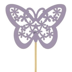 Lilac Butterfly on Stick (Pack of 25)