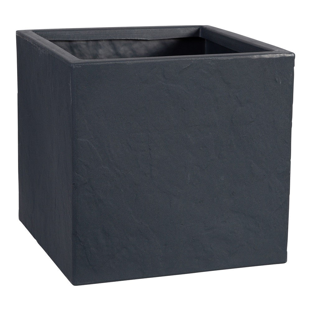 Graphite Square Riven Planter (30cm)