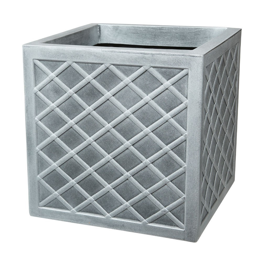 Pewter Square Lazio Planter (39cm)