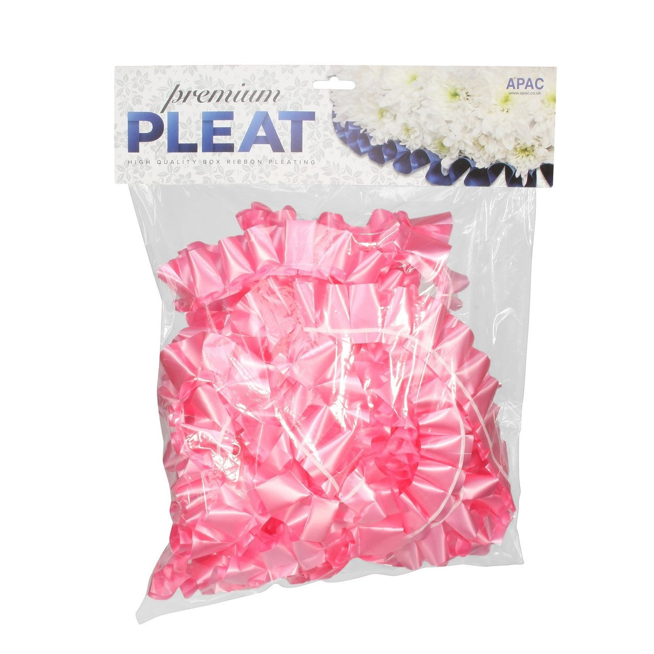 Premium Baby Pink Pleat Ribbon (50mm x 30m)