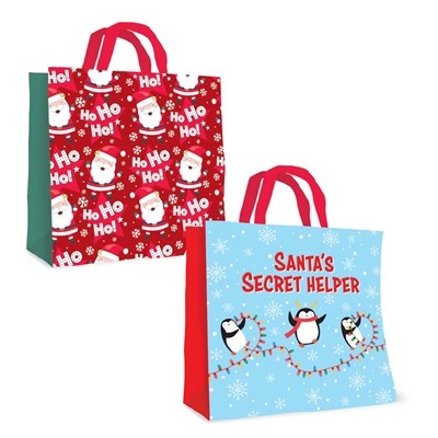 Festive Woven Shopper Gift Bag