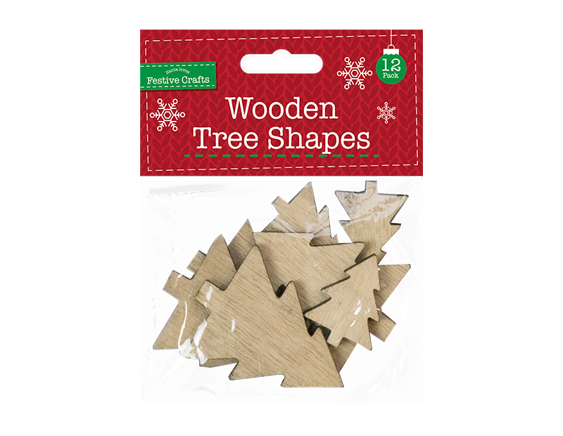 Wooden Tree Shapes (12 Pack)