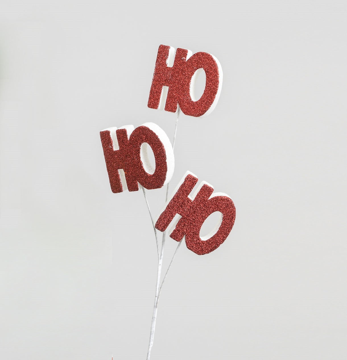 Red & White Glitter HoHoHo Spray (64cm)