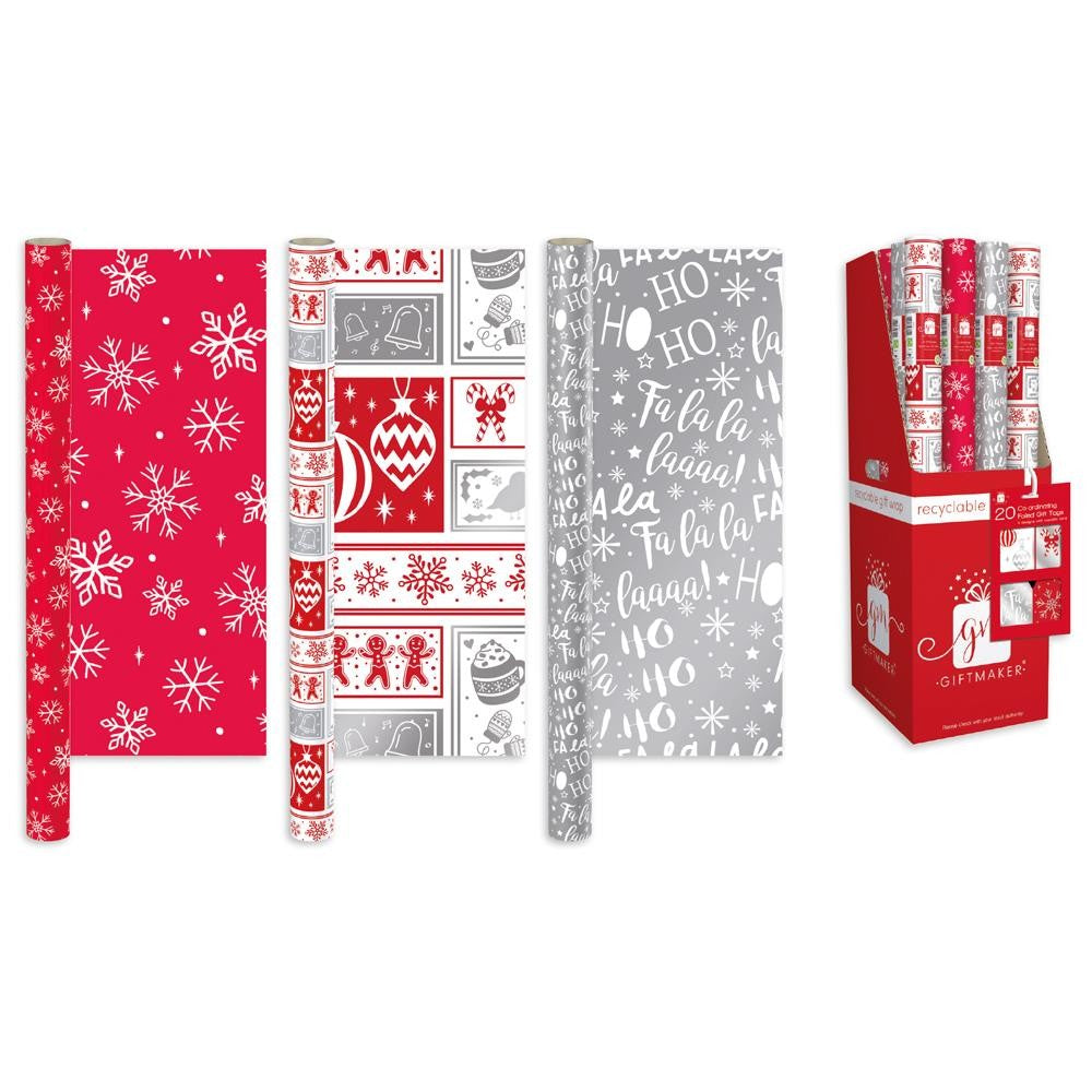 Red & White Christmas Wrap (50/4m)